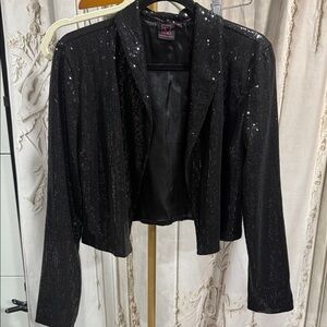Material Girl Black Sequin Blazer